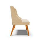 Kit 08 Cadeiras De Jantar Liz Suede Pes Palito Castanho D03 -