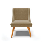 Kit 08 Cadeiras De Jantar Liz Suede Pes Palito Castanho D03 -