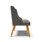 Kit 08 Cadeiras De Jantar Liz Suede Pes Palito Castanho D03 -