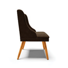 Kit 08 Cadeiras De Jantar Liz Suede Pes Palito Castanho D03 -