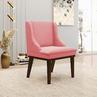 Kit 08 Cadeiras De Jantar Liz Suede Rosê Base Fixa Madeira Ta