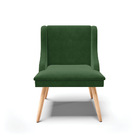 Kit 08 Cadeiras De Jantar Liz Suede Verde Pés Palito Natural