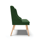 Kit 08 Cadeiras De Jantar Liz Suede Verde Pés Palito Natural