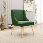 Kit 08 Cadeiras De Jantar Liz Suede Verde Pés Palito Natural