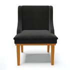 Kit 08 Cadeiras De Jantar Liz Veludo Base Fixa Madeira Castan