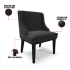 Kit 08 Cadeiras De Jantar Liz Veludo Base Fixa Madeira Preto