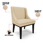 Kit 08 Cadeiras De Jantar Liz Veludo Luxo Off White A129 Base