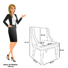 Kit 08 Cadeiras De Jantar Liz Veludo Rosê Base Fixa Madeira T