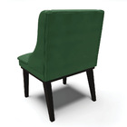 Kit 08 Cadeiras De Jantar Liz Veludo Verde Base Fixa Madeira
