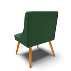 Kit 08 Cadeiras De Jantar Liz Veludo Verde Esmeralda Pés Pali