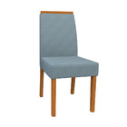 Kit 08 Cadeiras De Jantar Mayte Animalle Azul Wd26 Pés Ypê -