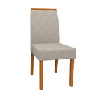 Kit 08 Cadeiras De Jantar Mayte Animalle Marfim Wd25 Pés Ypê