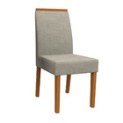 Kit 08 Cadeiras De Jantar Mayte Veludo Linho Tl13 Pés Ypê - D