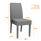 Kit 08 Cadeiras De Jantar Mayte Veludo Linho Tl13 Pés Ypê - D