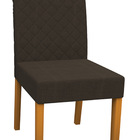 Kit 08 Cadeiras De Jantar Nayla Veludo Café Lo02 Pés Ypê - D'