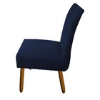 Kit 08 Cadeiras De Jantar Sevilha Pés Palito Suede Azul Marin