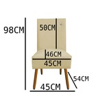 Kit 08 Cadeiras De Jantar Sevilha Pés Palito Suede Bege - D'c