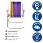 Kit 08 Cadeiras De Praia Tramontina Samoa Alta Em Alumínio Co