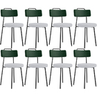 Kit 08 Cadeiras Decorativa Estofada Sala Jantar Barcelona L02