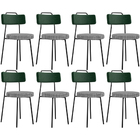 Kit 08 Cadeiras Decorativa Estofada Sala Jantar Barcelona L02