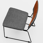 Kit 08 Cadeiras Decorativas Allana L02 Faixa Couríssimo Camel