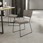 Kit 08 Cadeiras Decorativas Estofada Base De Aço Allana L02 B