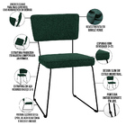 Kit 08 Cadeiras Decorativas Estofada Base De Aço Allana L02 B