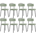 Kit 08 Cadeiras Decorativas Estofada Para Sala De Jantar Barc