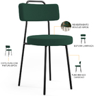 Kit 08 Cadeiras Decorativas Estofada Para Sala De Jantar Barc