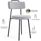 Kit 08 Cadeiras Decorativas Estofada Para Sala De Jantar Barc