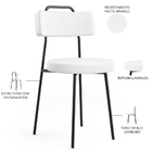 Kit 08 Cadeiras Decorativas Estofada Para Sala De Jantar Barc