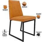 Kit 08 Cadeiras Decorativas Estofada Para Sala De Jantar Dafn