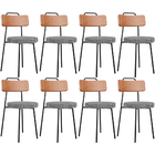 Kit 08 Cadeiras Decorativas Estofada Sala Jantar Barcelona L0