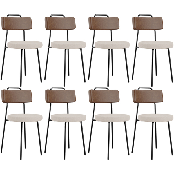 Kit 08 Cadeiras Decorativas Estofada Sala Jantar Barcelona L0