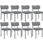 Kit 08 Cadeiras Decorativas Estofada Sala Jantar Melina L02 P