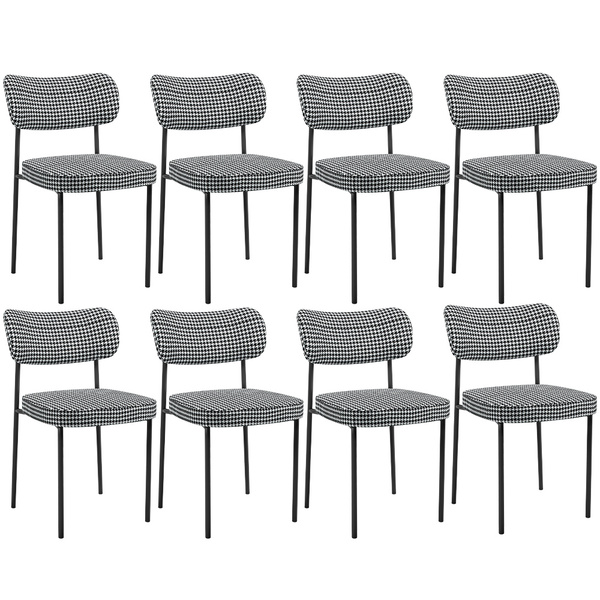 Kit 08 Cadeiras Decorativas Estofada Sala Jantar Melina L02 P