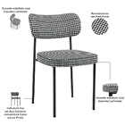 Kit 08 Cadeiras Decorativas Estofada Sala Jantar Melina L02 P