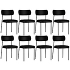 Kit 08 Cadeiras Decorativas Estofadas Para Sala De Jantar Mel