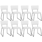Kit 08 Cadeiras Decorativas Para Sala De Jantar Allana L02 Fa