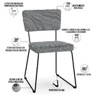 Kit 08 Cadeiras Decorativas Para Sala De Jantar Allana L02 Pi