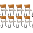 Kit 08 Cadeiras Decorativas Sala De Jantar Allana L02 Couríss