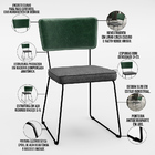 Kit 08 Cadeiras Decorativas Sala Jantar Allana L02 Facto Verd