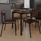 Kit 08 Cadeiras Estofada Para Sala De Jantar Sense Preto C01