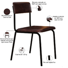 Kit 08 Cadeiras Estofada Para Sala De Jantar Sense Preto C01