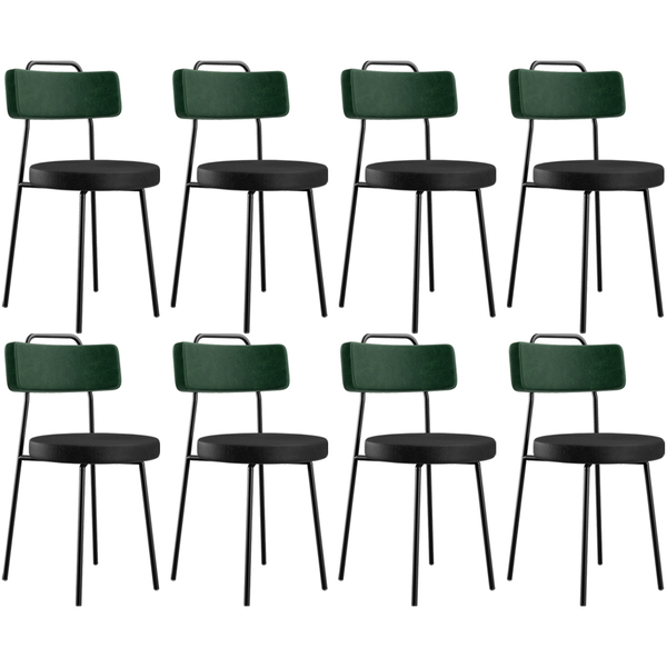 Kit 08 Cadeiras Estofada Para Sala Jantar Barcelona L02 Facto