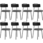 Kit 08 Cadeiras Estofada Sala De Jantar Barcelona L02 Couríss