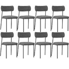 Kit 08 Cadeiras Estofadas Para Sala De Jantar Melina L02 Linh