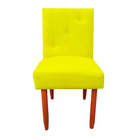 Kit 08 Cadeiras Jantar Madrid Pés Palito Sued Amarelo - D'cla