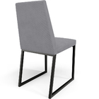 Kit 08 Cadeiras Para Sala De Jantar Base Aço Industrial Preto