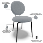 Kit 08 Cadeiras Para Sala De Jantar Cozinha Évora L02 Bouclê